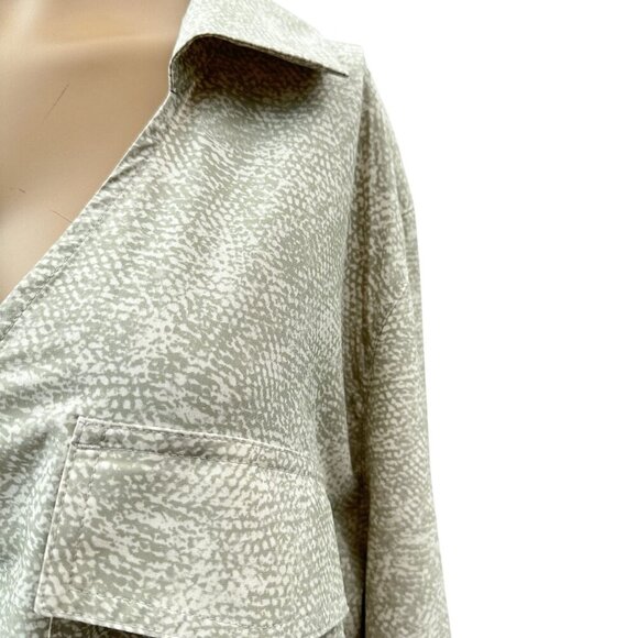 NWT Athleta Zuma Print Collar Shirt Dress Long-Sleeve Pockets Women Plus Size 1X - Picture 8 of 13